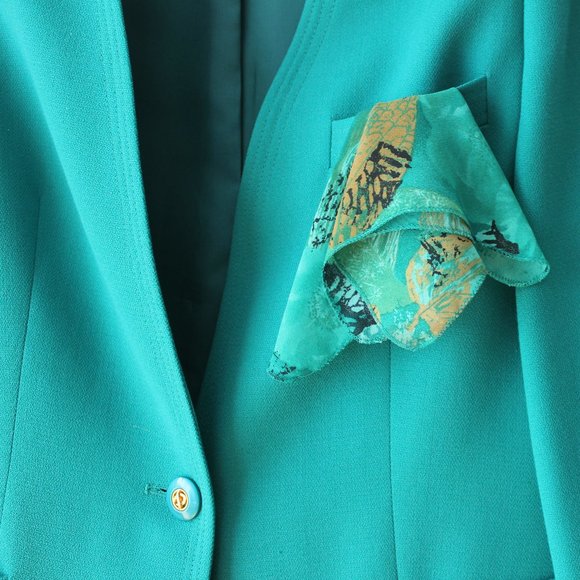 Vintage Turquoise Blazer 36 - Picture 5 of 6